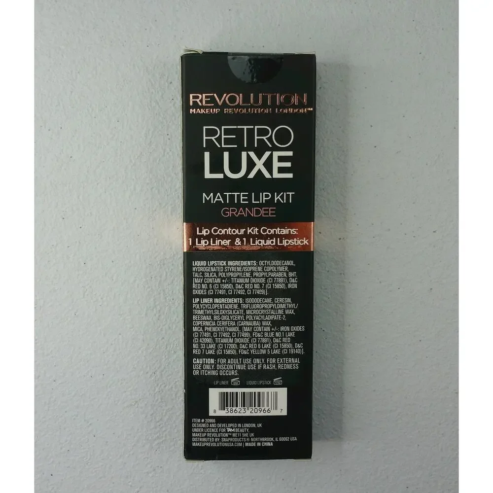 REVOLUTION Retro Luxe Lip Contour Kit - Pencil Lipstick (Value Pack) Sealed